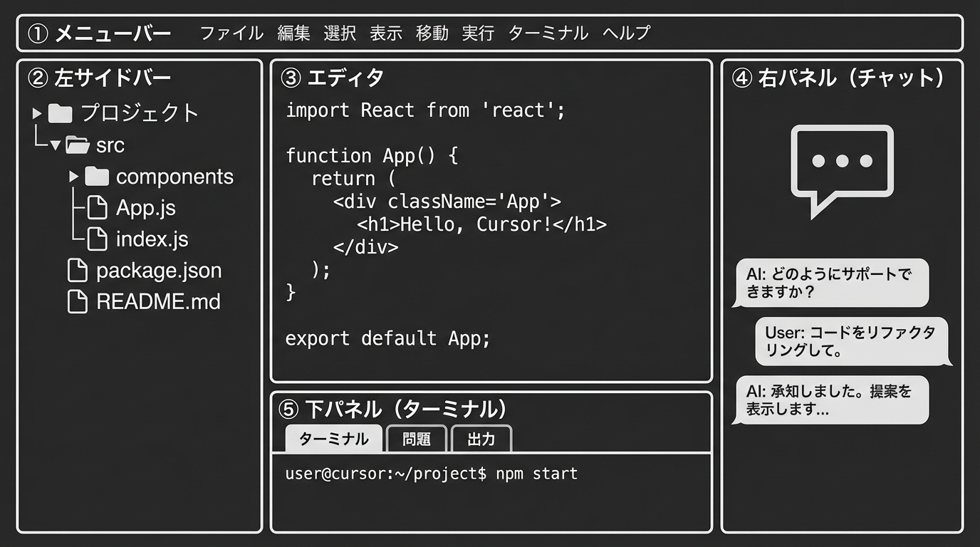 Cursor 画面の全体構成